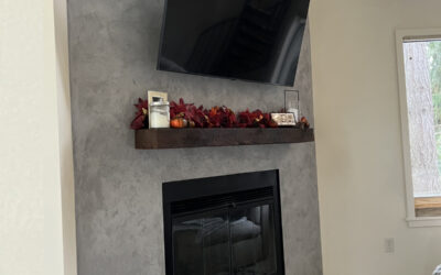 Fireplace wall transformation with Decorative Plaster